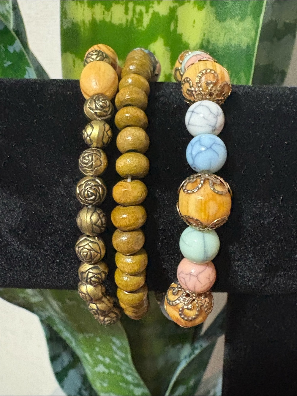 Bohemian Tree of Life Multicolor Beaded Bracelet Set - Picture 2 of 3